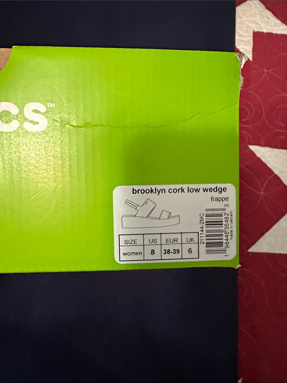 CROCS Women’s White Cork-Style Wedge Sandals - Picture 4 of 4